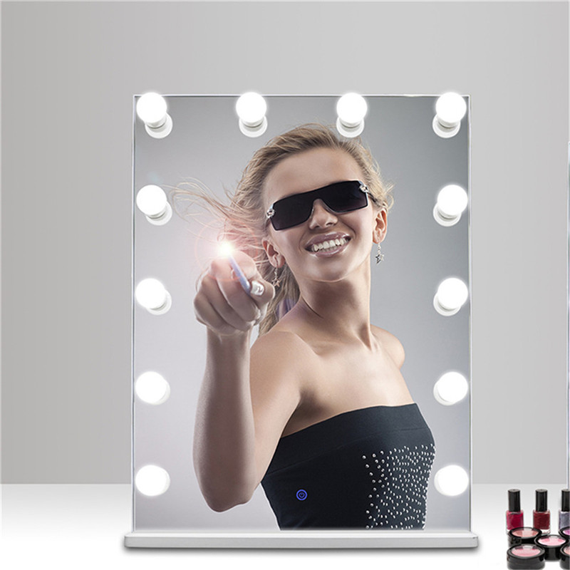 Hollywood make-up Vanity Mirror with Light Bulbs, Illuminte Vanity Dressing Laud Mirror Light