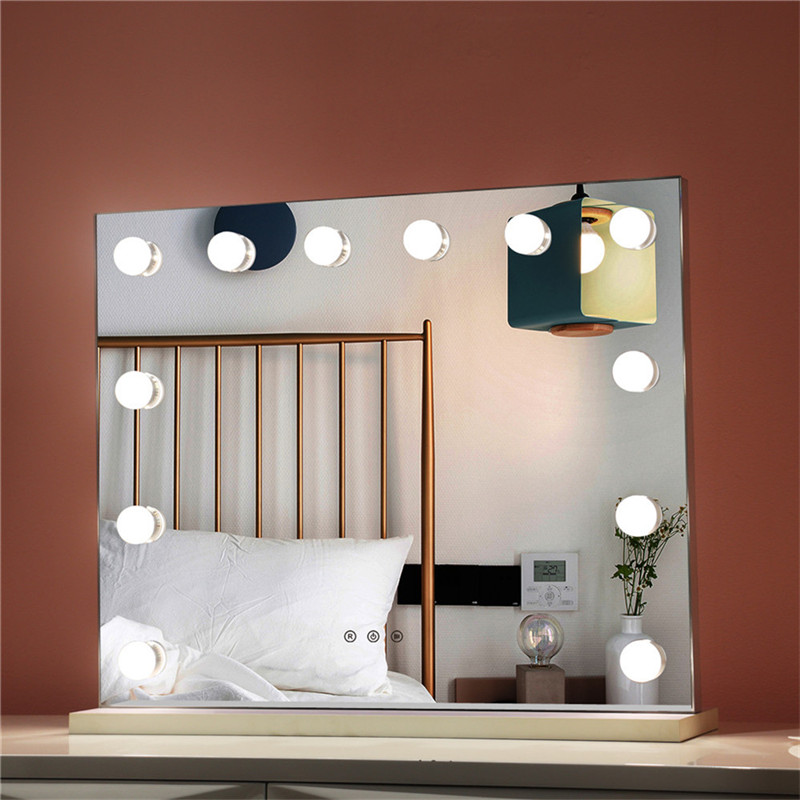 Magamistuba Heledalt Seisev LED Cosmetic Mirror Dimmable Bulbs make up Vanity Hollywood Mirror